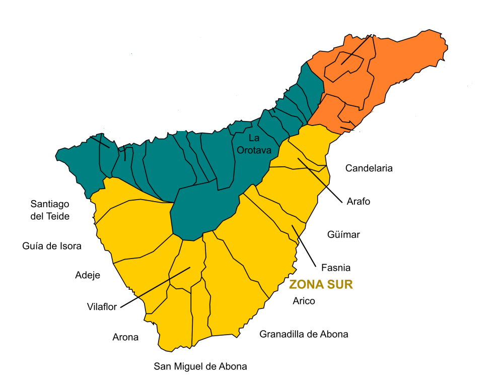 municipios de Tenerife sur